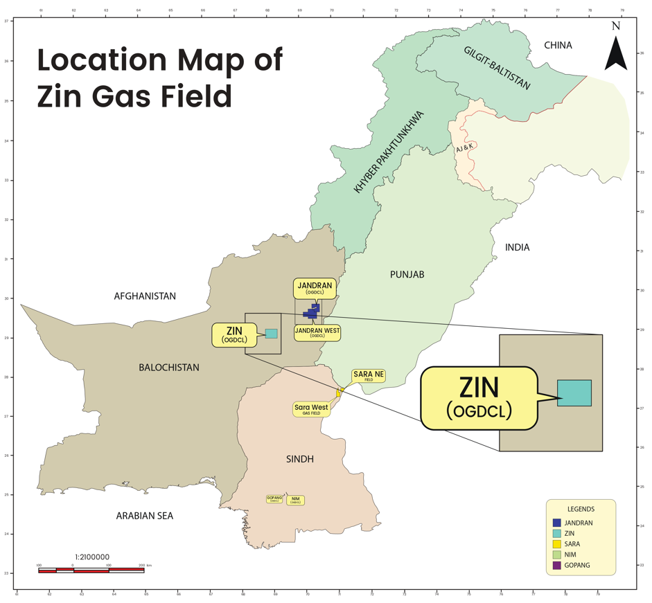 Location Map of Zin Gas Field - Hamza Consultant